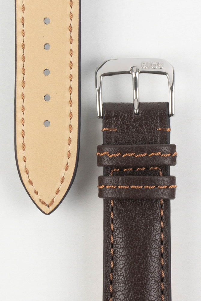 RIOS1931 COLORADO Genuine Buffalo Leather Watch Strap in MOCHA