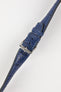 RIOS1931 DALLAS Alligator-Embossed Leather Watch Strap in NAVY BLUE