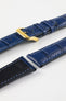 RIOS1931 DALLAS Alligator-Embossed Leather Watch Strap in NAVY BLUE