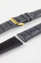 RIOS1931 DALLAS Alligator-Embossed Leather Watch Strap in STONE GREY