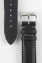 RIOS1931 DEEP SEA Hydrophobic Leather Watch Strap in BLACK