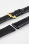 RIOS1931 DEEP SEA Hydrophobic Leather Watch Strap in BLACK