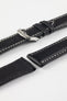 RIOS1931 DEEP SEA Hydrophobic Leather Watch Strap in BLACK