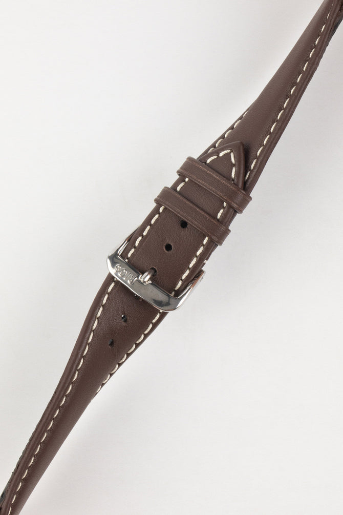 RIOS1931 DEEP SEA Hydrophobic Leather Watch Strap in MOCHA