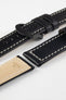 RIOS1931 FIRENZE Genuine Russia Leather Watch Strap in BLACK