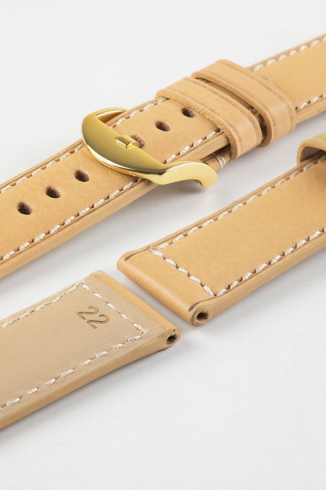 sand watch strap (gold buckle)