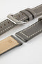 RIOS1931 FIRENZE Genuine Russia Leather Watch Strap in STONE GREY