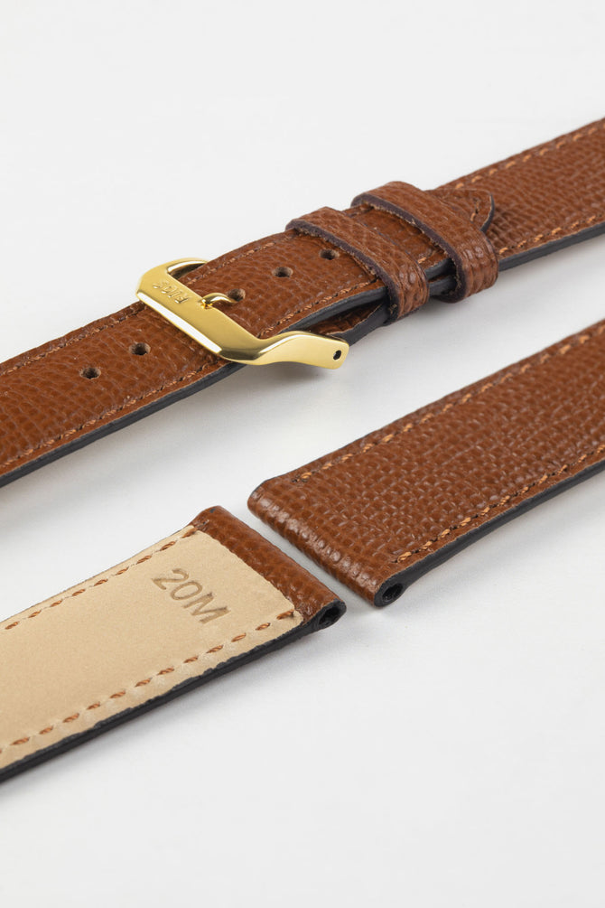 RIOS1931 FRENCH Leather Watch Strap in COGNAC