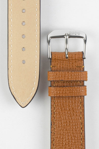 RIOS1931 FRENCH Leather Watch Strap in HONEY