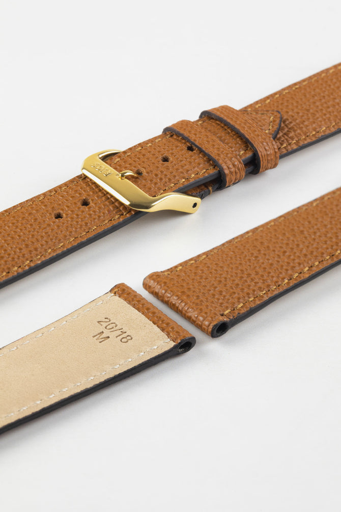 RIOS1931 FRENCH Leather Watch Strap in HONEY