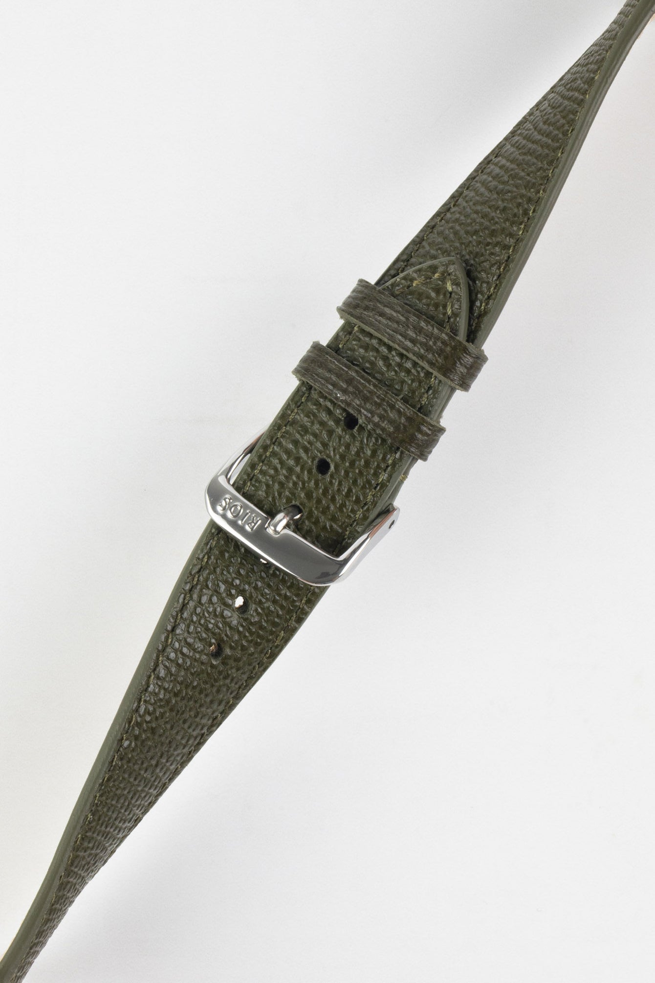 RIOS1931 FRENCH Leather Watch Strap in OLIVE DRAB
