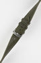 RIOS1931 FRENCH Leather Watch Strap in OLIVE DRAB