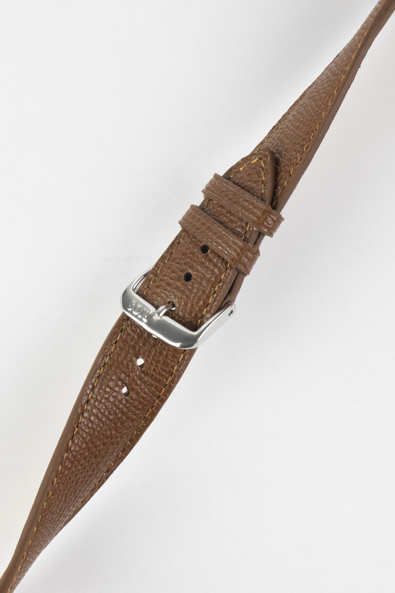 RIOS1931 FRENCH Leather Watch Strap in TOBACCO