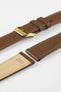 RIOS1931 FRENCH Leather Watch Strap in TOBACCO