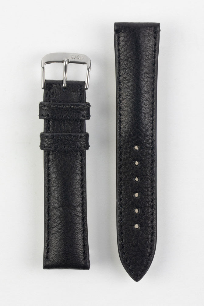 RIOS1931 GARMISCH Organic Leather Watch Strap in BLACK