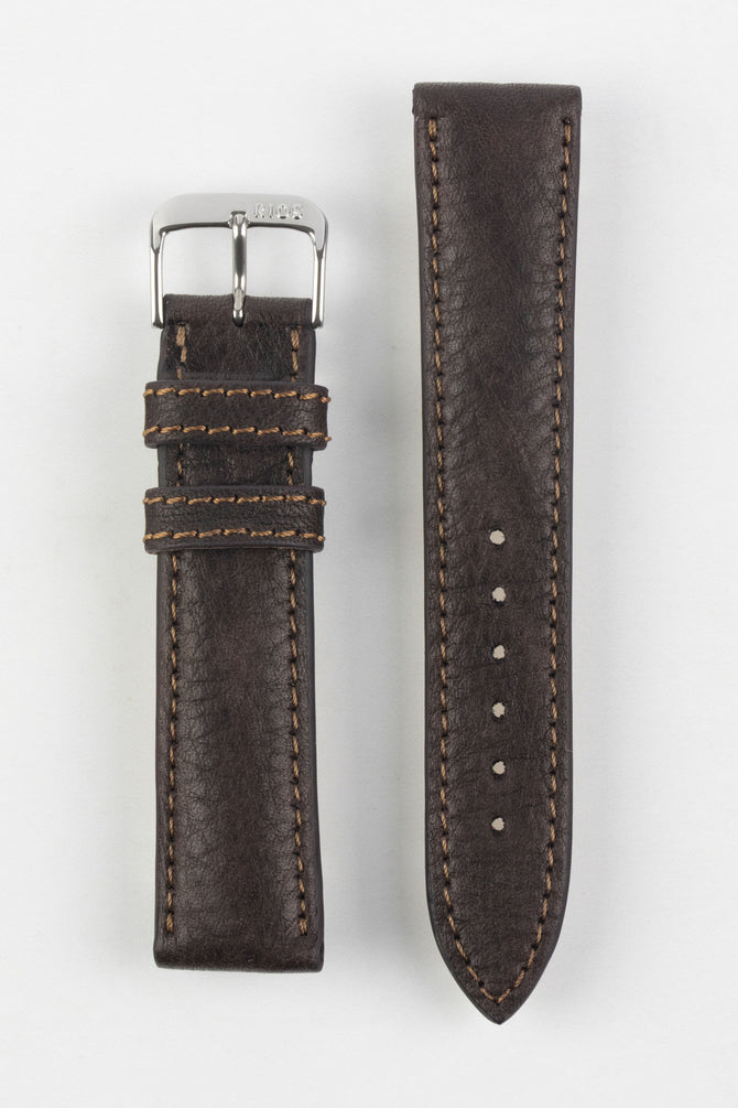 RIOS1931 GARMISCH Organic Leather Watch Strap in MOCHA