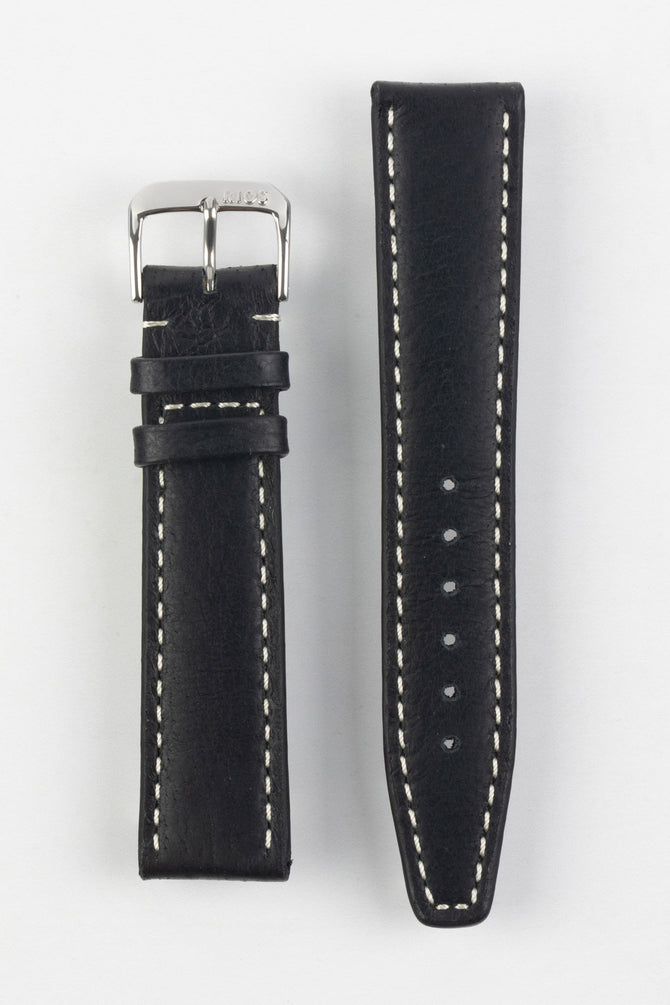RIOS1931 HAVANA Genuine Pigskin Leather Watch Strap in BLACK