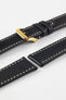 RIOS1931 HAVANA Genuine Pigskin Leather Watch Strap in BLACK