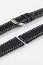 RIOS1931 HAVANA Genuine Pigskin Leather Watch Strap in BLACK