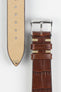 RIOS1931 HOLLYWOOD Alligator-Embossed Leather Watch Strap in MAHOGANY