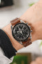 RIOS1931 HOLLYWOOD Alligator-Embossed Leather Watch Strap in MAHOGANY