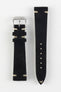 RIOS1931 HUDSON Genuine Suede Leather Watch Strap in BLACK