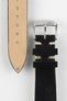 RIOS1931 HUDSON Genuine Suede Leather Watch Strap in BLACK