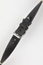 RIOS1931 INZELL Retro Organic Leather Watch Strap in BLACK