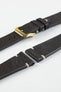 RIOS1931 INZELL Retro Organic Leather Watch Strap in MOCHA