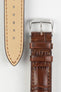 RIOS1931 LOUISIANA Alligator-Embossed Leather Watch Strap in MAHOGANY