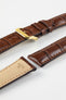 RIOS1931 LOUISIANA Alligator-Embossed Leather Watch Strap in MAHOGANY