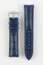 RIOS1931 LOUISIANA Alligator-Embossed Leather Watch Strap in NAVY BLUE