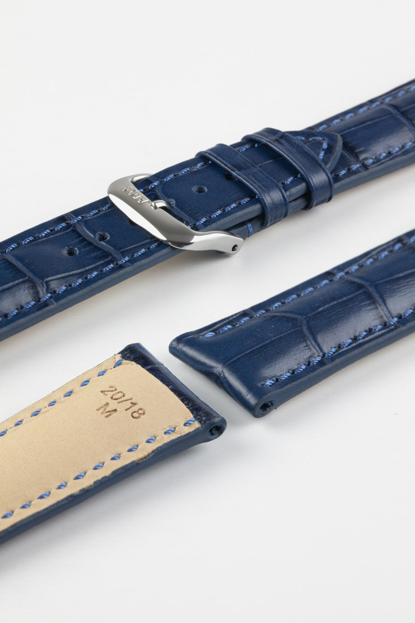 Navy alligator clearance watch strap