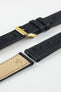 RIOS1931 MAISON Genuine Ostrich Leather Watch Strap in BLACK