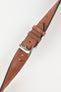 RIOS1931 MAISON Genuine Ostrich Leather Watch Strap in MAHOGANY