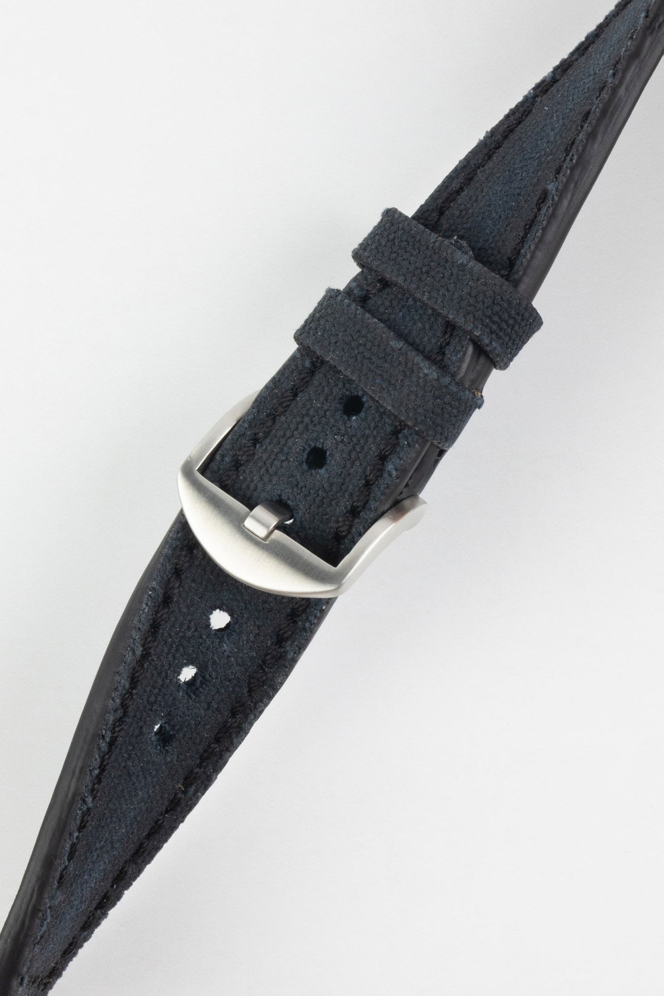 RIOS1931 MARYLAND Genuine Vintage Canvas Watch Strap in BLACK
