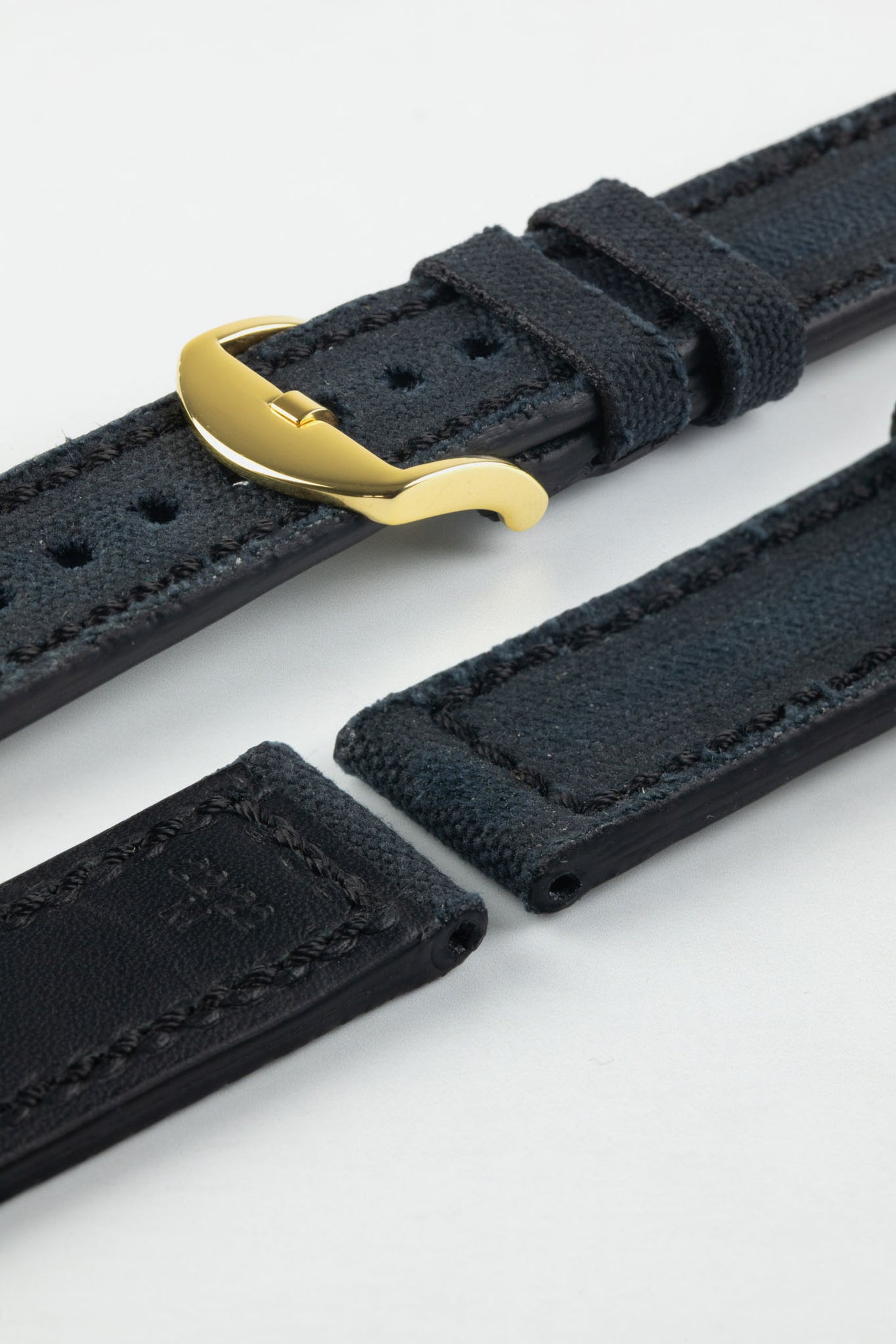 RIOS1931 MARYLAND Genuine Vintage Canvas Watch Strap in BLACK