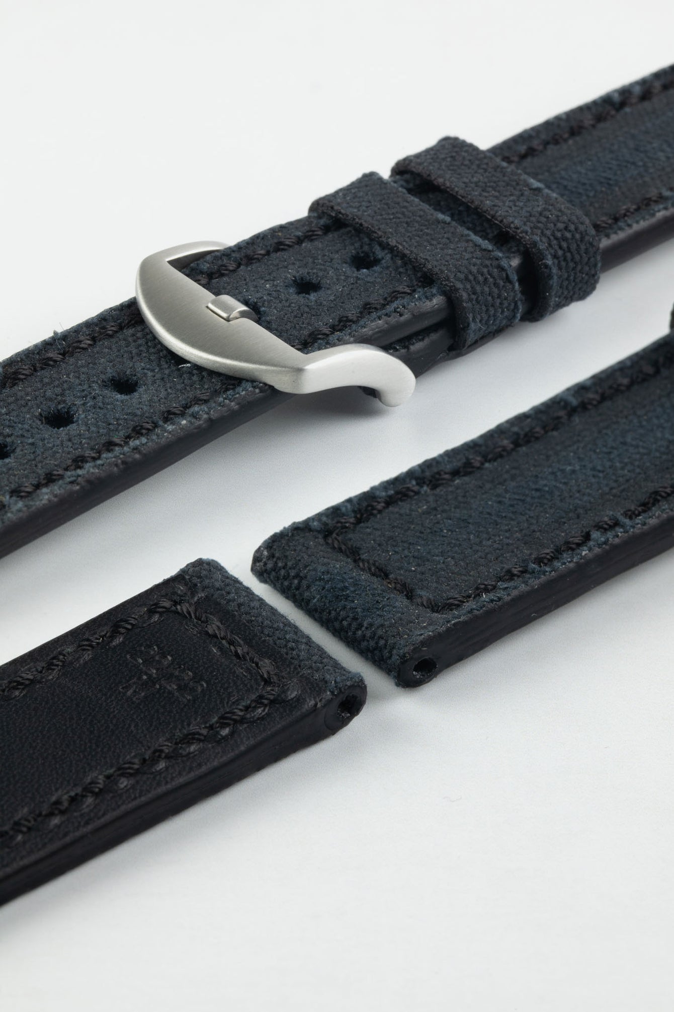 RIOS1931 MARYLAND Genuine Vintage Canvas Watch Strap in BLACK