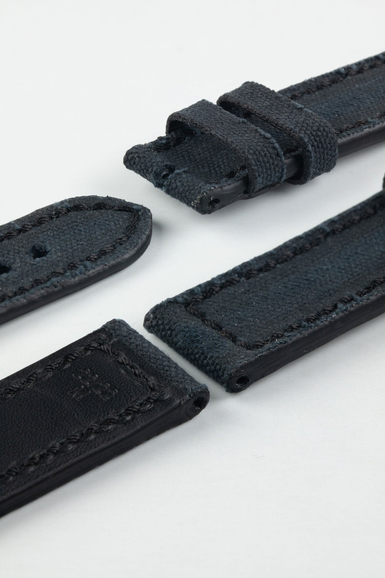RIOS1931 MARYLAND Genuine Vintage Canvas Watch Strap in BLACK