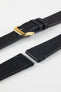 RIOS1931 MITTENWALD Retro Organic Leather Watch Strap in BLACK
