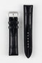 RIOS1931 MONARCH Genuine Alligator Round-Padding Watch Strap in BLACK