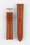 RIOS1931 MONARCH Genuine Alligator Round-Padding Watch Strap in COGNAC