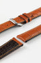 RIOS1931 MONARCH Genuine Alligator Round-Padding Watch Strap in COGNAC