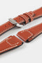 RIOS1931 NATURE Genuine Buffalo Leather Watch Strap in COGNAC
