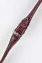 RIOS1931 NEW ORLEANS Alligator-Embossed Leather Watch Strap in BURGUNDY