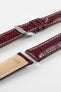 RIOS1931 NEW ORLEANS Alligator-Embossed Leather Watch Strap in BURGUNDY