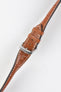 RIOS1931 NEW ORLEANS Alligator-Embossed Leather Watch Strap in COGNAC
