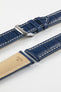 RIOS1931 NEW ORLEANS Alligator-Embossed Leather Watch Strap in NAVY BLUE