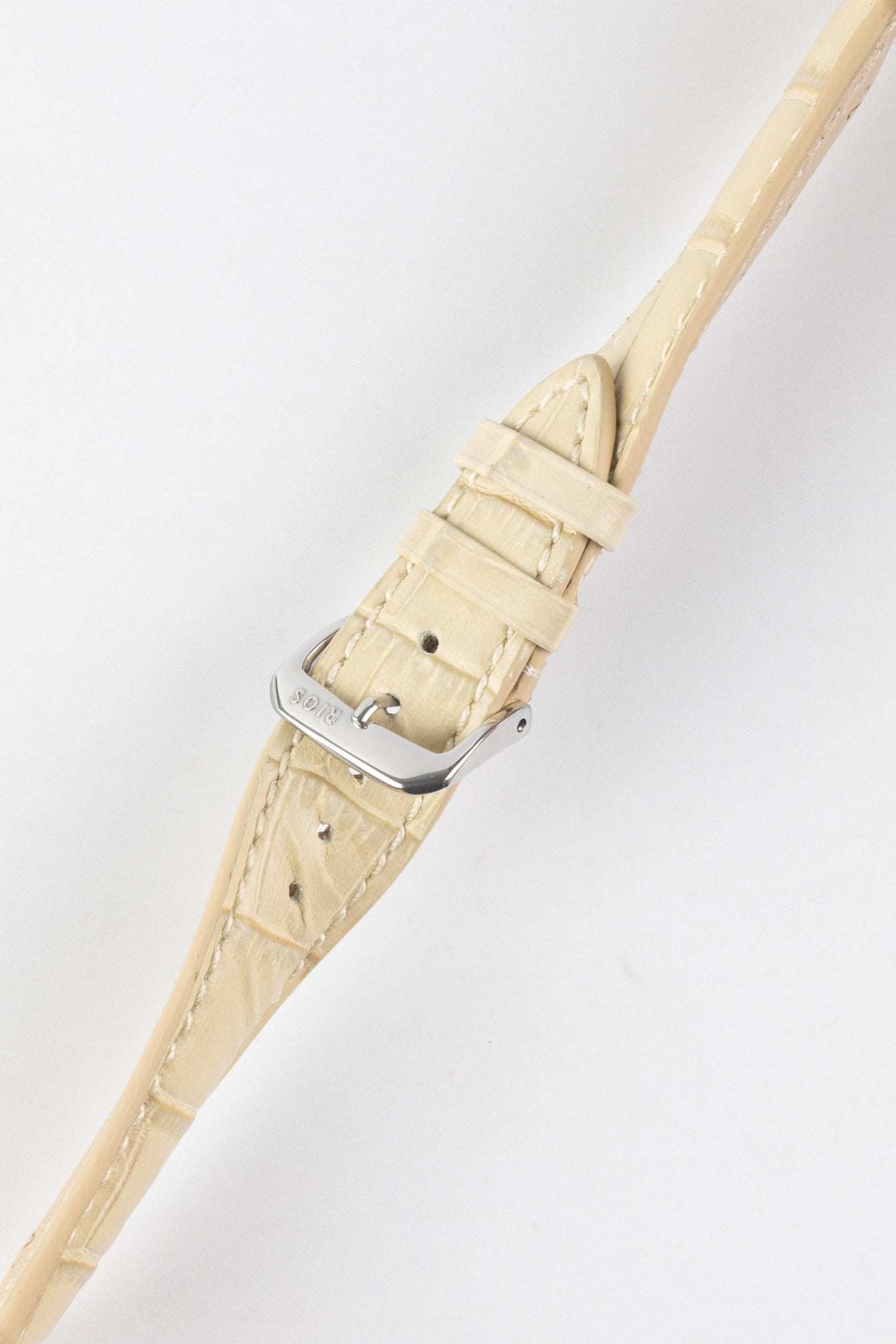 RIOS1931 NEW ORLEANS Alligator-Embossed Leather Watch Strap in SAND