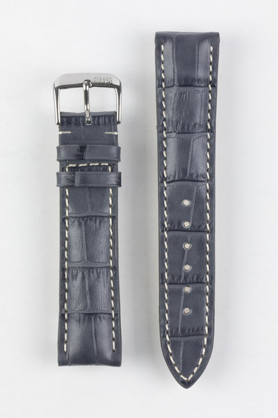 RIOS1931 NEW ORLEANS Alligator-Embossed Leather Watch Strap in STONE GREY